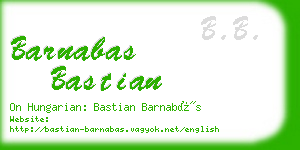 barnabas bastian business card